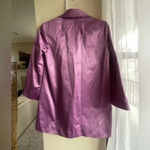 BCBGMaxAzria Vintage Satin Coat Size XXS - Picture 3 of 7